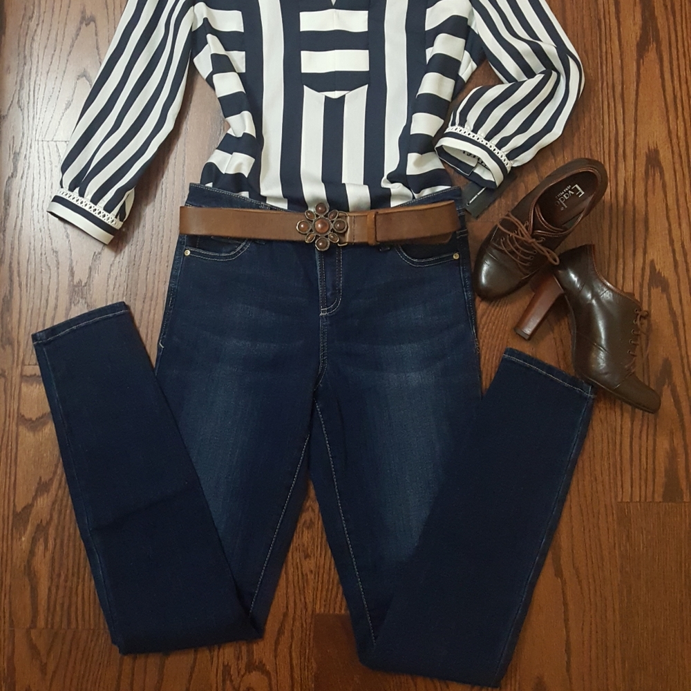 INC Skinny Leg Regular Fit Denim Jeans Women Sz 2